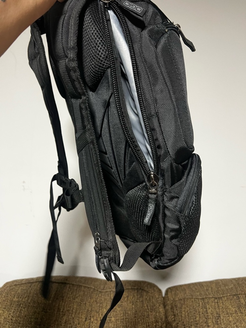 OGIO Black Men's Backpack with Red Logo Accent - Picture 3 of 4